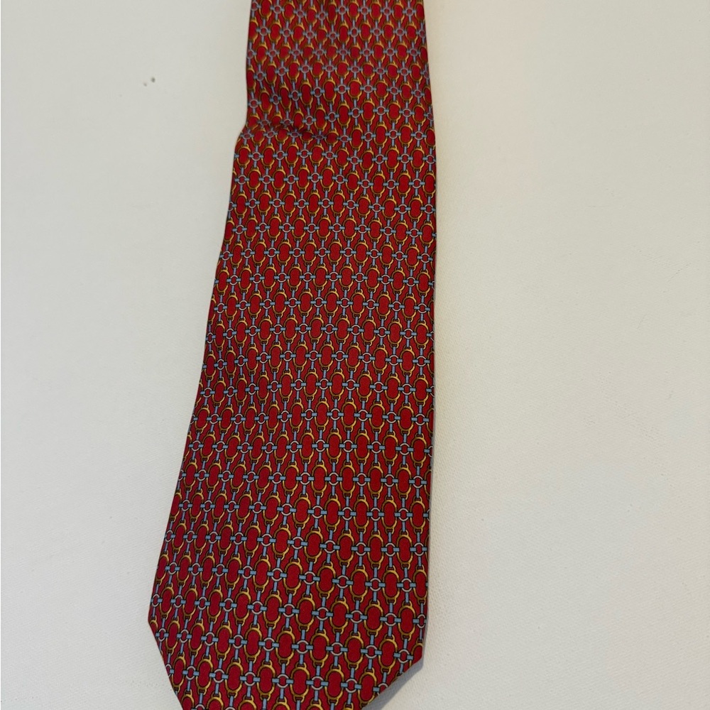 Beaufort‎ Elegant Red Patterned Men's 100% Silk Tie